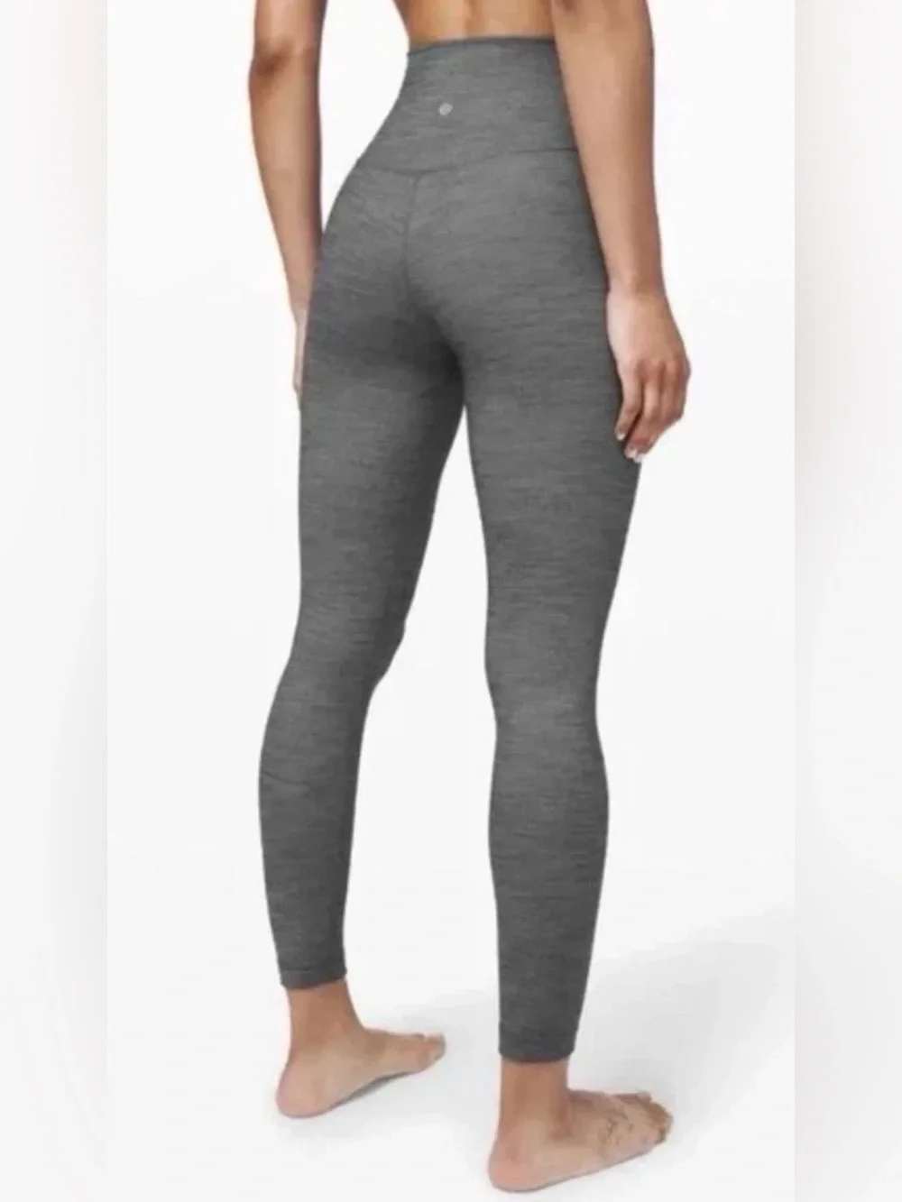Lululemon Align High Rise Heathered Dark/SlateGray Yoga Legging Herringbone Sz 4